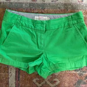 J Crew Green Shorts (Size 6)